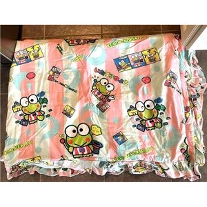 Sanrio Keroppi Frog  Ruffle Blanket